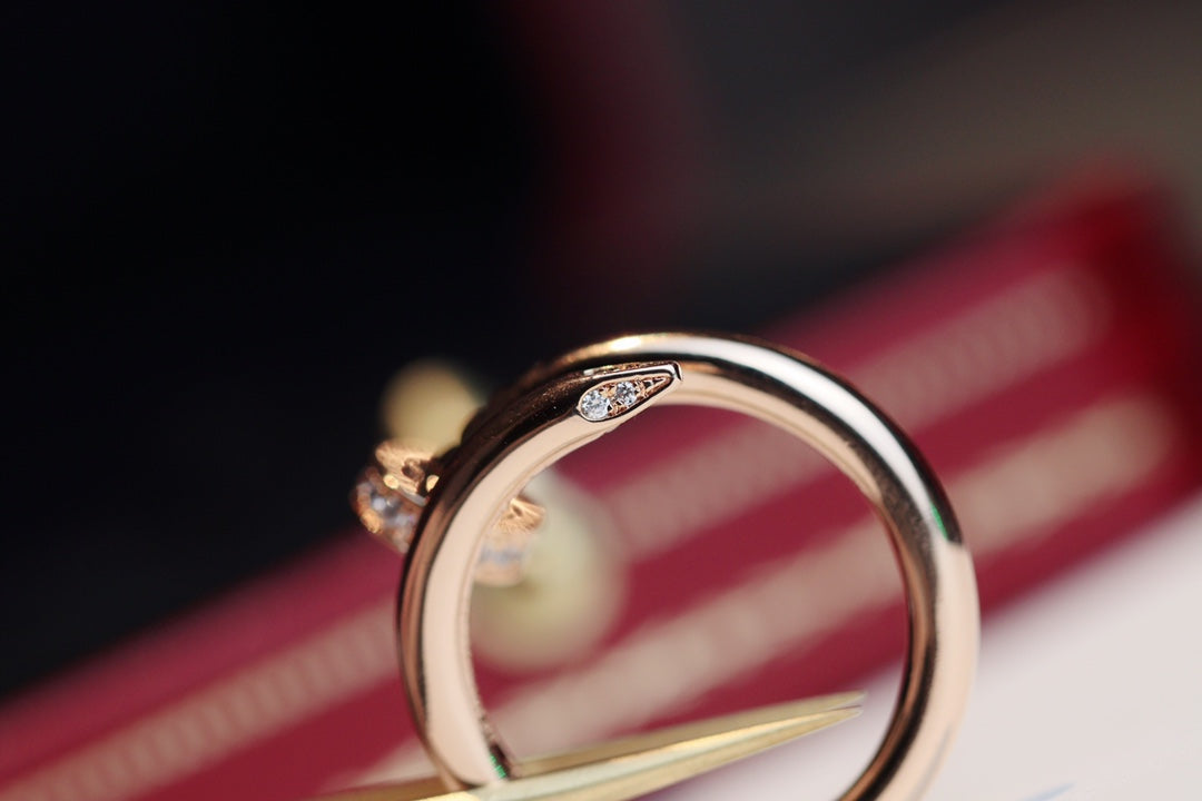 [：ポライディジュエリー]ジュスト リング 2.65MM ピンクゴールド ダイヤモンド