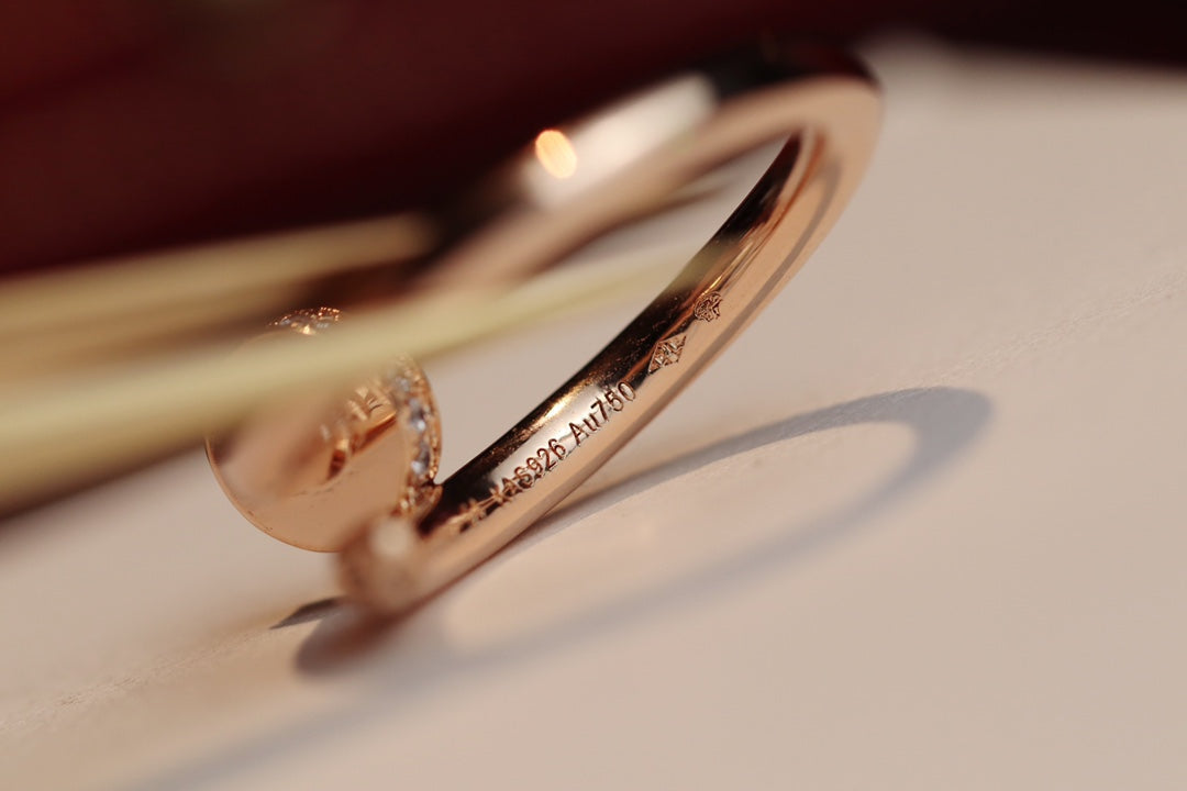 [：ポライディジュエリー]ジュスト リング 2.65MM ピンクゴールド ダイヤモンド
