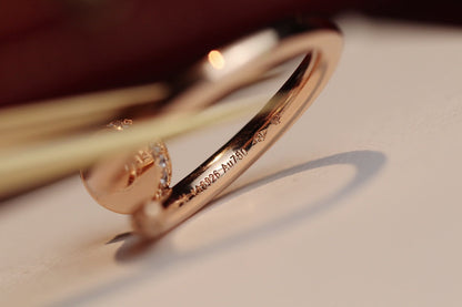 [：ポライディジュエリー]ジュスト リング 2.65MM ピンクゴールド ダイヤモンド
