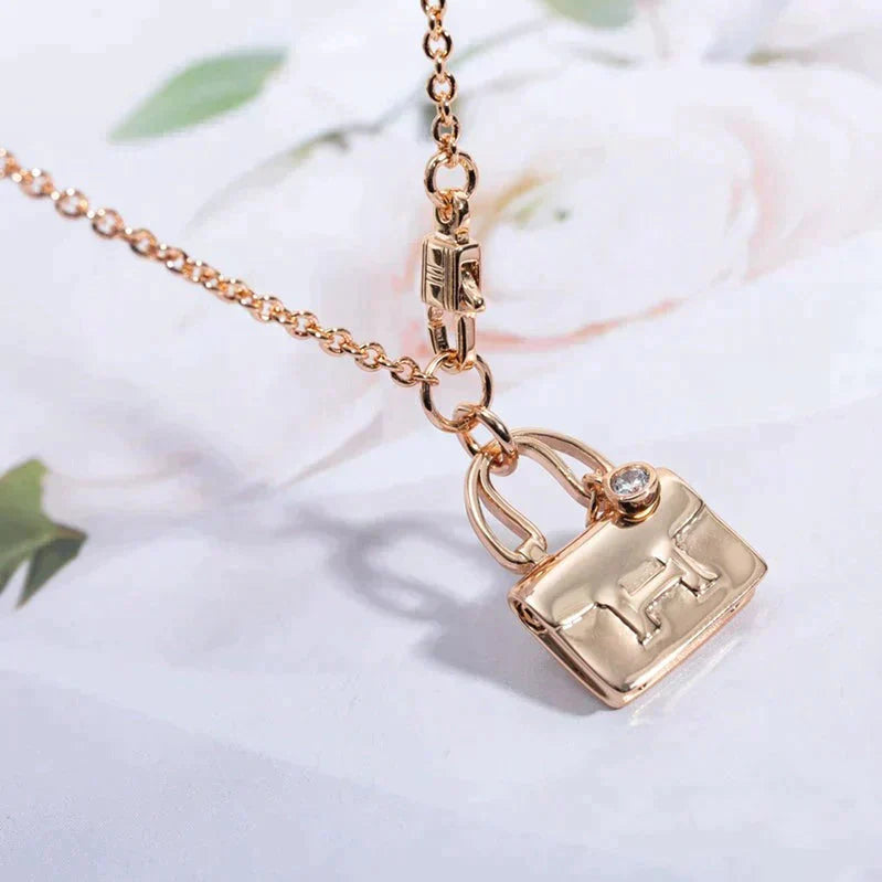 [Polaidi Jewelry]AMULETTE PEDANT ROSE GOLD NECKLACE
