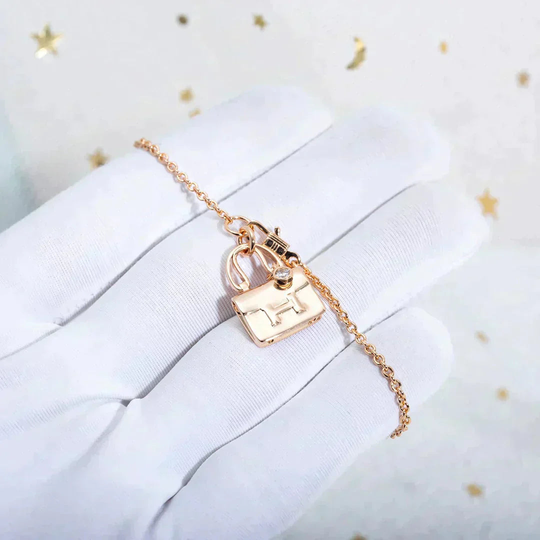 [Polaidi Jewelry]AMULETTE PEDANT ROSE GOLD NECKLACE