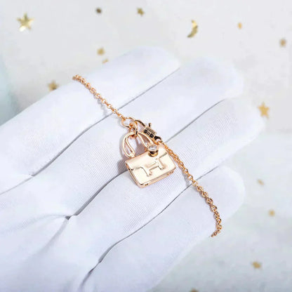[Polaidi Jewelry]AMULETTE PEDANT ROSE GOLD NECKLACE