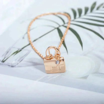 [Polaidi Jewelry]AMULETTE PEDANT ROSE GOLD NECKLACE