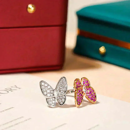[：Polaidi Jewelry]TWIN BUTTERFLY DIAMOND RING