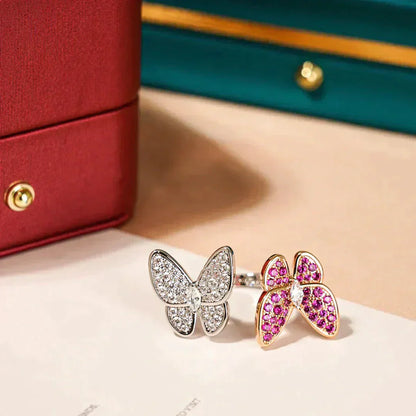 [：Polaidi Jewelry]TWIN BUTTERFLY DIAMOND RING