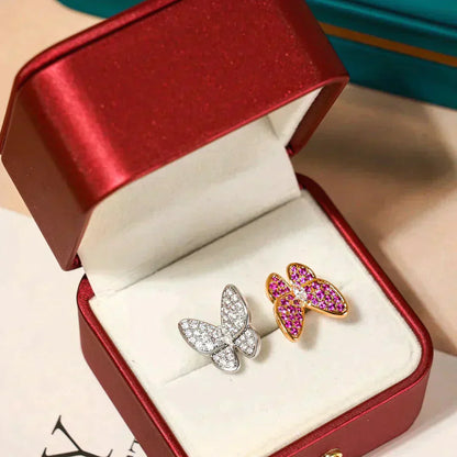 [：Polaidi Jewelry]TWIN BUTTERFLY DIAMOND RING