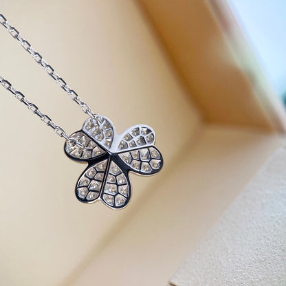 [：Polaidi Jewelry]クローバーダイヤモンドネックレス シルバー