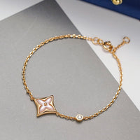 [Perlaura Jewelry ]STAR 1 DIAMOND PINK GOLD BRACELET