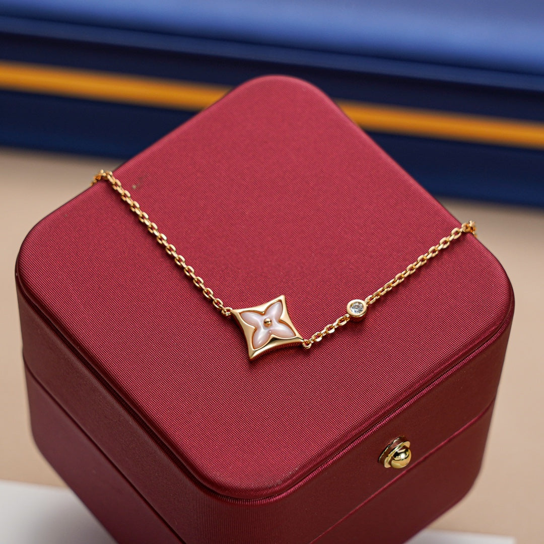 [Polaidi Jewelry]STAR 1 DIAMOND PINK GOLD BRACELET