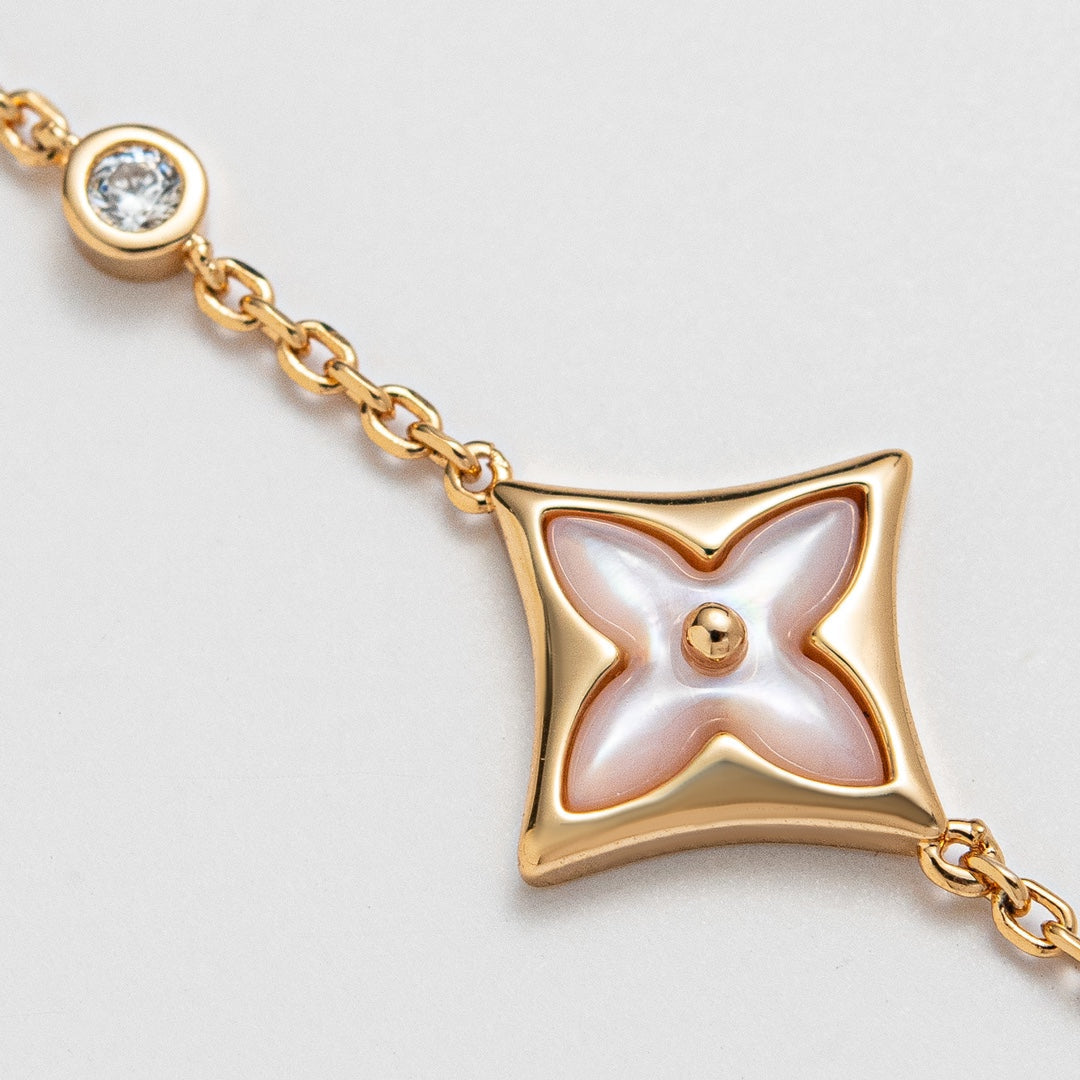 [：Polaidi Jewelry]STAR 1 DIAMOND PINK GOLD BRACELET