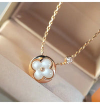 [Perlaura Jewelry ]SUN MOP GOLD 1 DIAMOND NECKLACE