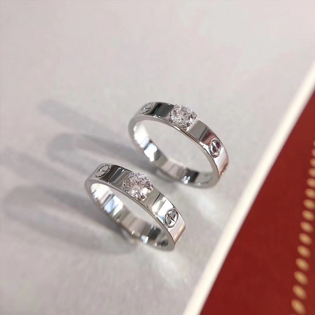 [Polaidi Jewelry]LOVE RING 3.6MM 1 BIG DIAMOND