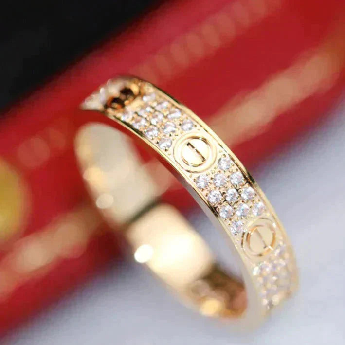[Polaidi Jewelry]LOVE RING 3.6MM DIAMOND PAVED