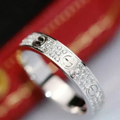 [Polaidi Jewelry]LOVE RING 3.6MM DIAMOND PAVED