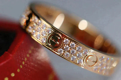 [Polaidi Jewelry]LOVE RING 3.6MM DIAMOND PAVED
