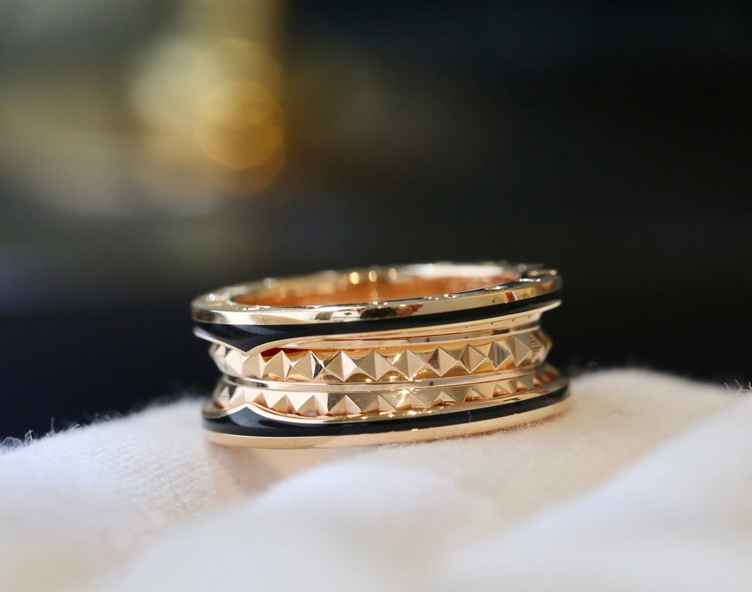 [：Polaidi]ZERO 1 PINK GOLD BLACK CERAMIC RING