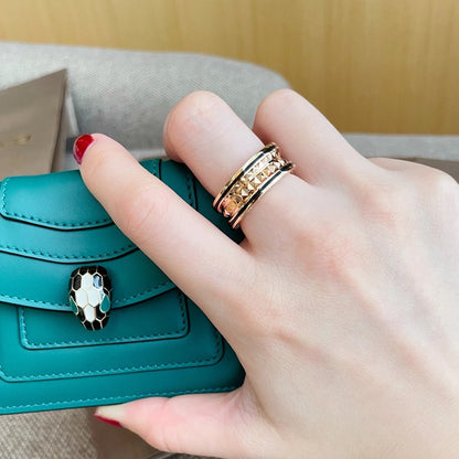 [：Polaidi]ZERO 1 PINK GOLD BLACK CERAMIC RING