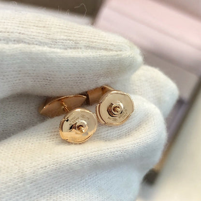 [：Polaidi]DREAM EARRINGS 3 MOTIFS ONYX MOP PINK GOLD