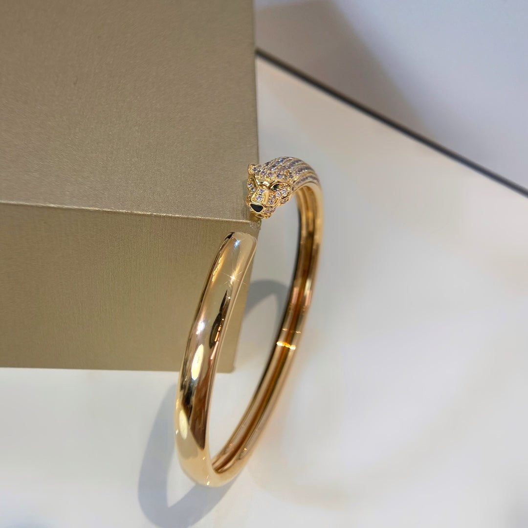 [Polaidi Jewelry]PANTHERE GOLD DIAMOND OPEN BRACELET