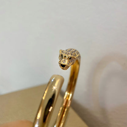 [：Polaidi Jewelry]PANTHERE GOLD DIAMOND OPEN BRACELET