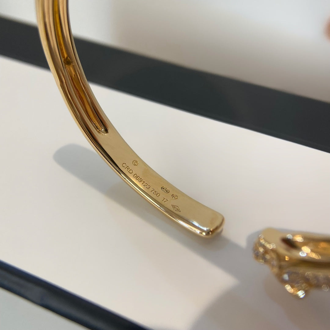 [Polaidi Jewelry]PANTHERE GOLD DIAMOND OPEN BRACELET