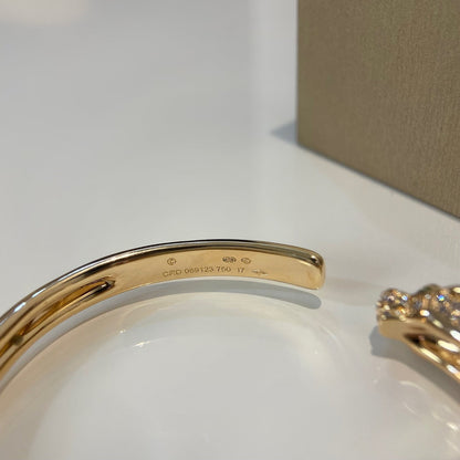 [Polaidi Jewelry]PANTHERE GOLD DIAMOND OPEN BRACELET