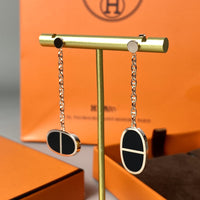 [Perlaura Jewelry ]CHAINE VERSO BLACK CERAMIC EARRINGS