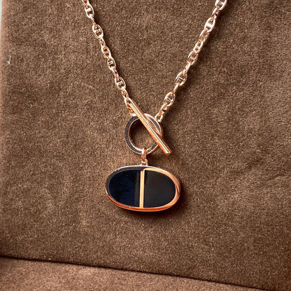 [：Polaidi Jewelry]CHAINE VERSO ブラックセラミックネックレス
