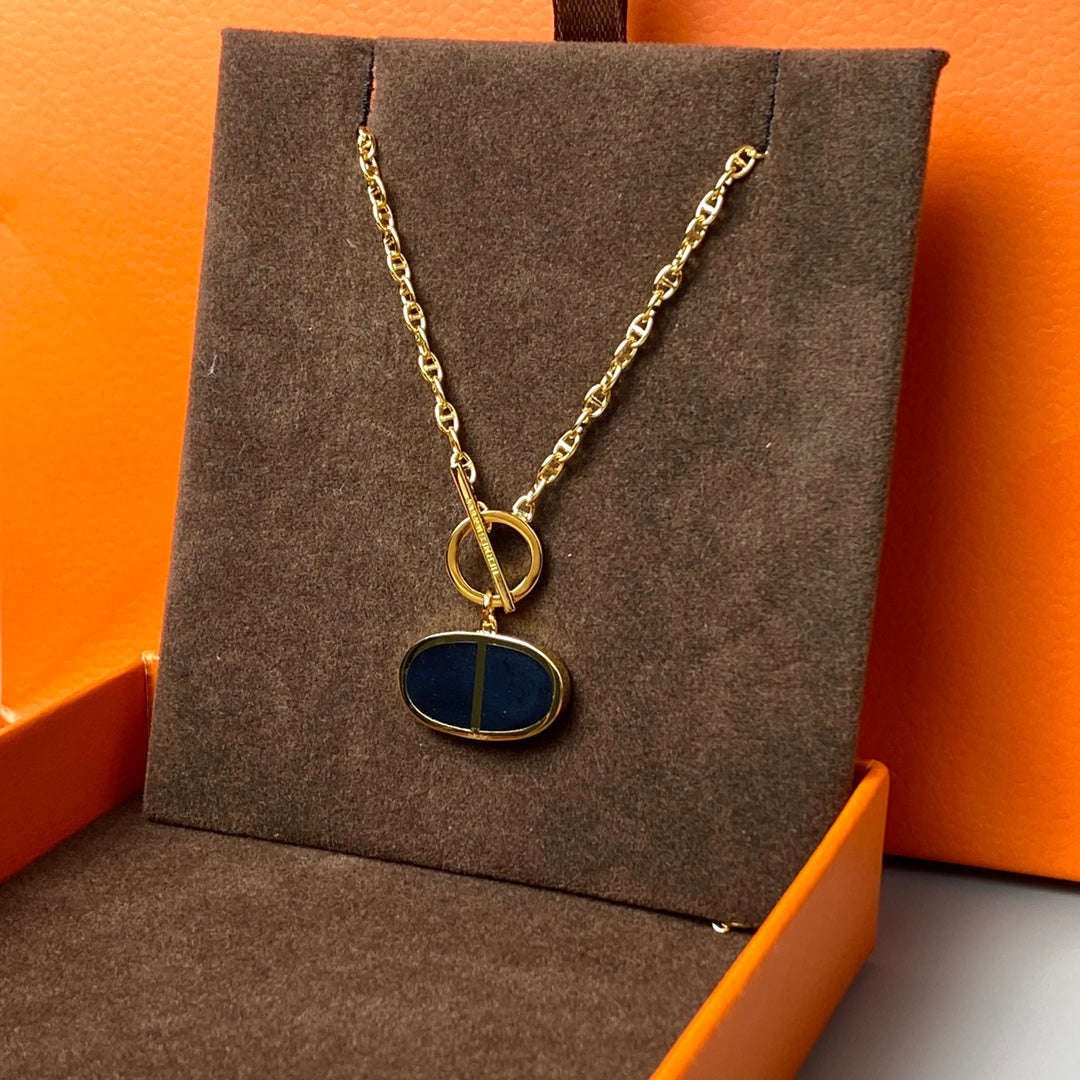 [：Polaidi Jewelry]CHAINE VERSO ブラックセラミックネックレス
