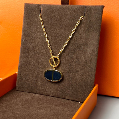 [：Polaidi Jewelry]CHAINE VERSO ブラックセラミックネックレス