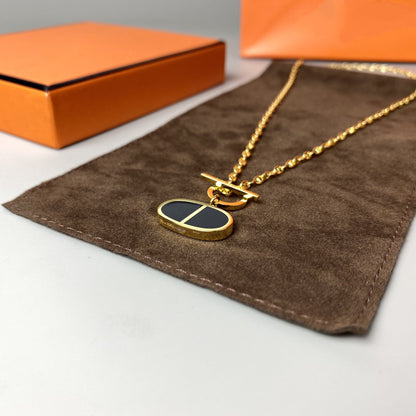 [：Polaidi Jewelry]CHAINE VERSO ブラックセラミックネックレス