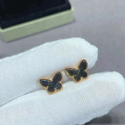 [：Polaidi Jewelry]バタフライ ダークMOP ピアス