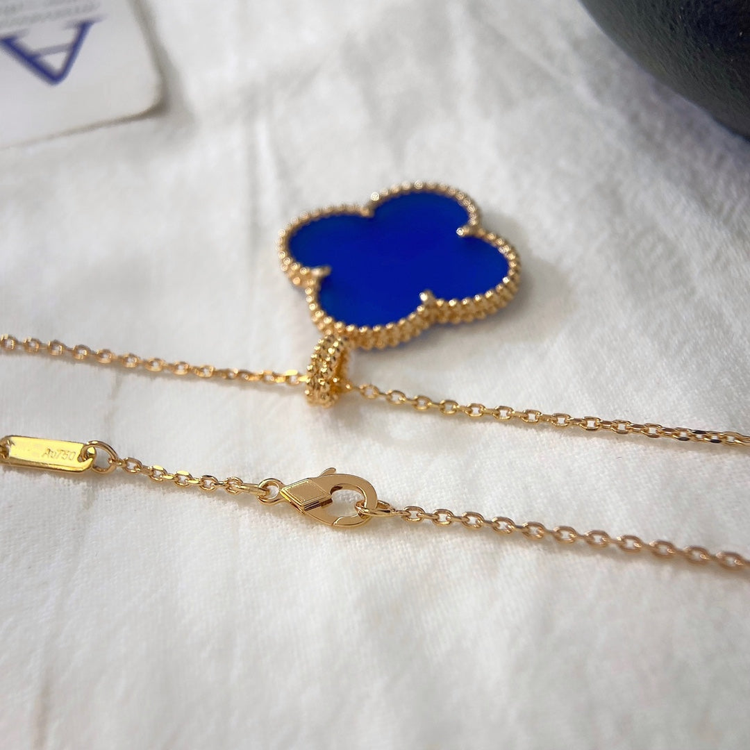 [：Polaidi Jewelry]クローバー 25mm ネックレス ターコイズ ローズゴールド