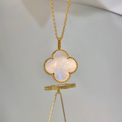 [Polaidi Jewelry]CLOVER 25MM MOP LARGE PENDANT NECKLACE