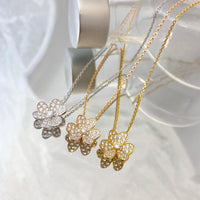 [Perlaura Jewelry ]FLOWER DIAMOND NECKLACE