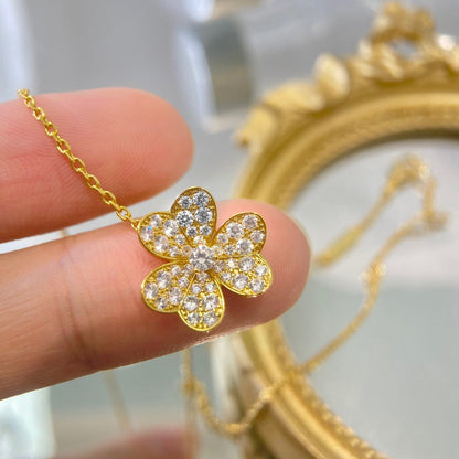 [Polaidi Jewelry]FLOWER DIAMOND NECKLACE