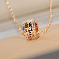 [Perlaura Jewelry ]ZERO 1 ROCK PEDANT PINK GOLD NECKLACE