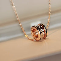 [Perlaura Jewelry ]ZERO 1 ROCK PEDANT PINK GOLD BLACK NECKLACE