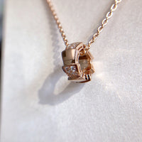 [Perlaura Jewelry ]SERPENTI PEDANT DIAMOND PINK GOLD NECKLACE