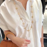 [Perlaura Jewelry ]CLOVER 20 MOTIFS LASER DIAMOND NECKLACE