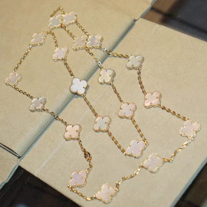 [Polaidi Jewelry]CLOVER 20 MOTIFS WHITE MOP NECKLACE