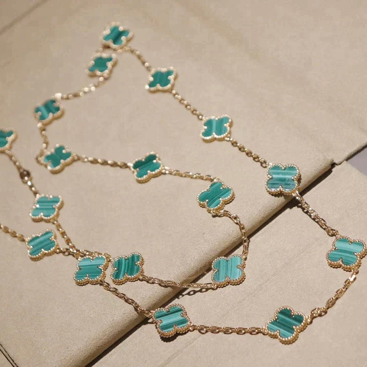 [：Polaidi Jewelry]CLOVER 20 MOTIFS MALACHITE GOLD