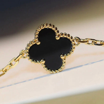 [Polaidi Jewelry]CLOVER 20 MOTIFS ONYX NECKLACE
