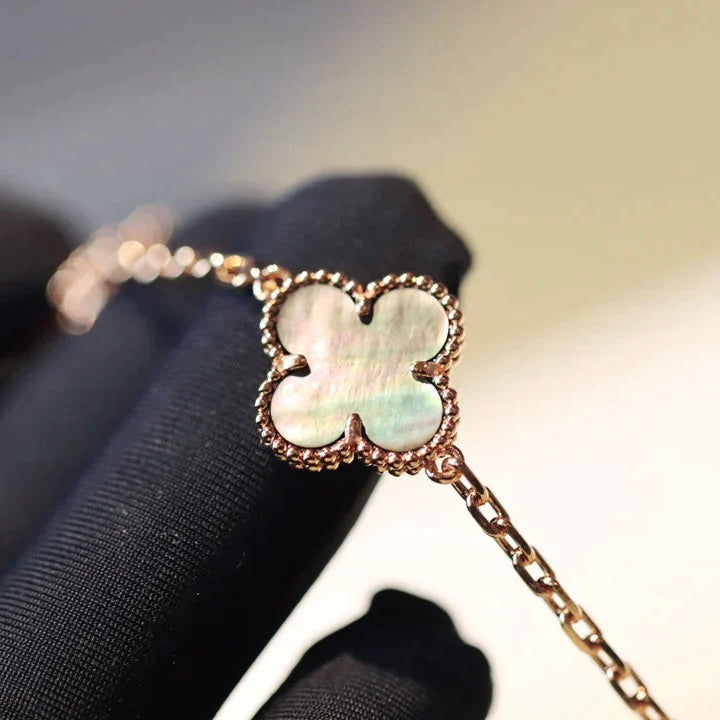 [Polaidi Jewelry]CLOVER 20 MOTIFS DARK MOP DIAMOND  NECKLACE