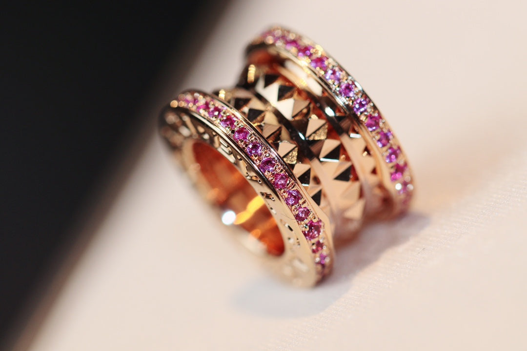 [：Polaidi]ZERO 1 ROCK PINK GOLD PINK DIAMOND NECKLACE