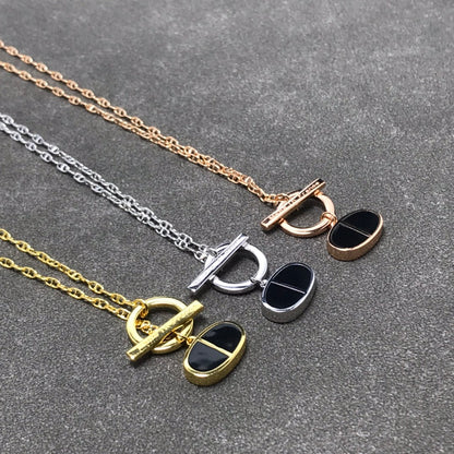 [：Polaidi Jewelry]CHAINE VERSO ブラックセラミック ネックレス