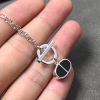 [Perlaura Jewelry ]CHAINE VERSO BLACK CERAMIC  NECKLACE