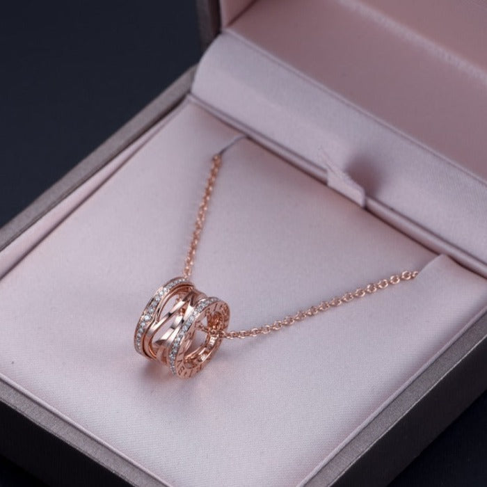 [：Polaidi]ZERO 1 PINK GOLD DIAMOND OPEN NECKLACE