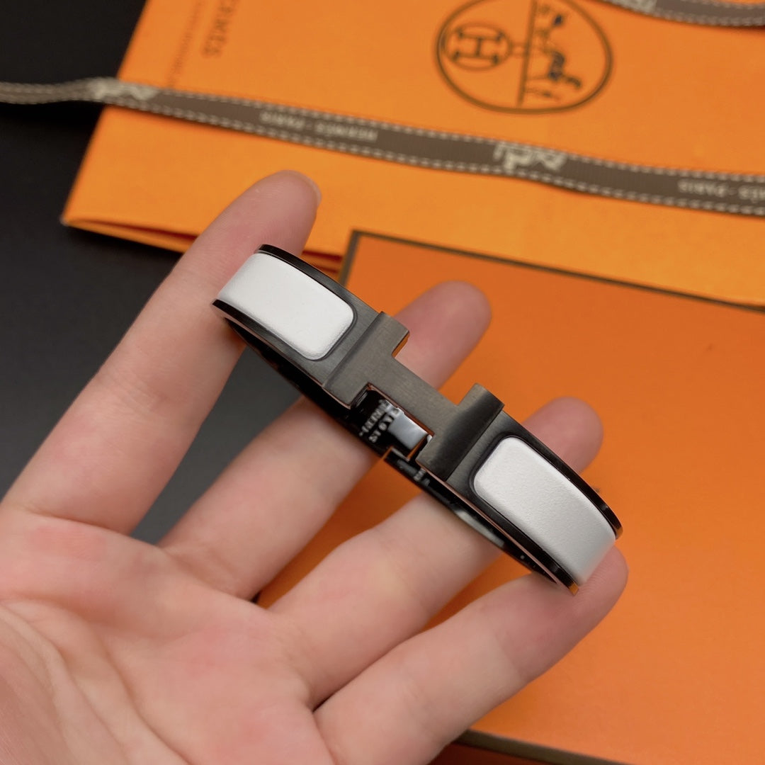 [Polaidi Jewelry]H BRACELET 12MM BLACK WHITE CERAMIC