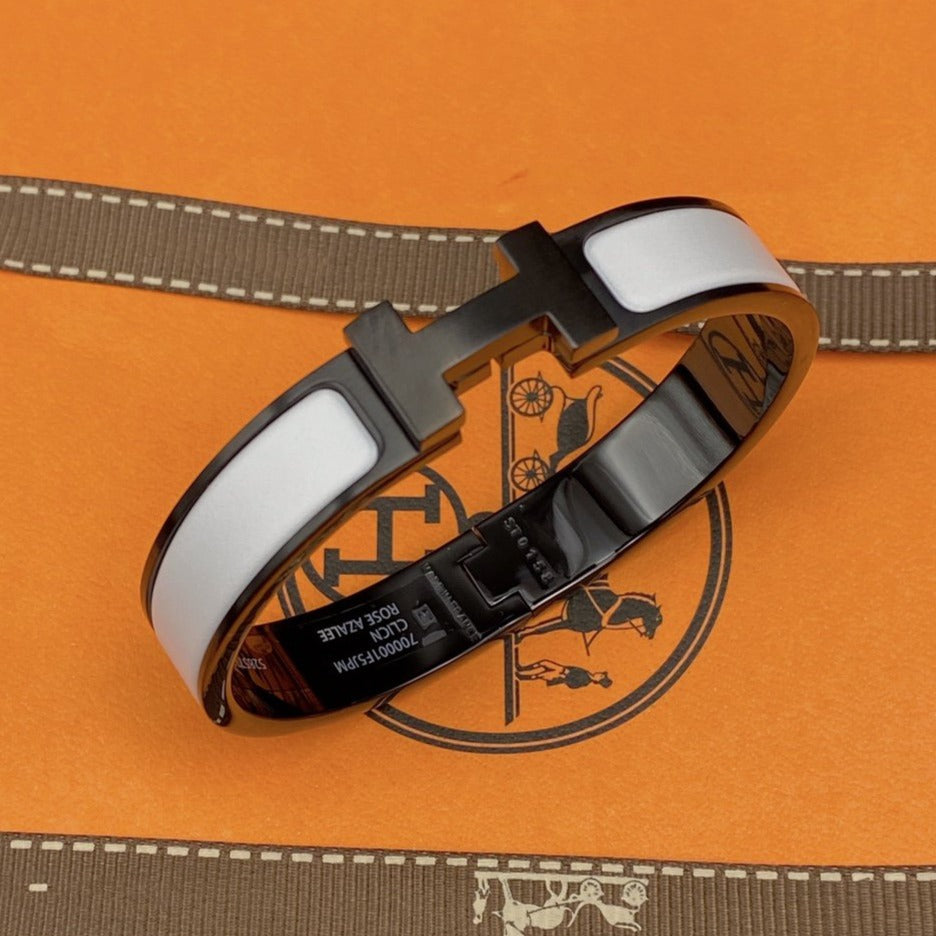 [Polaidi Jewelry]H BRACELET 12MM BLACK WHITE CERAMIC